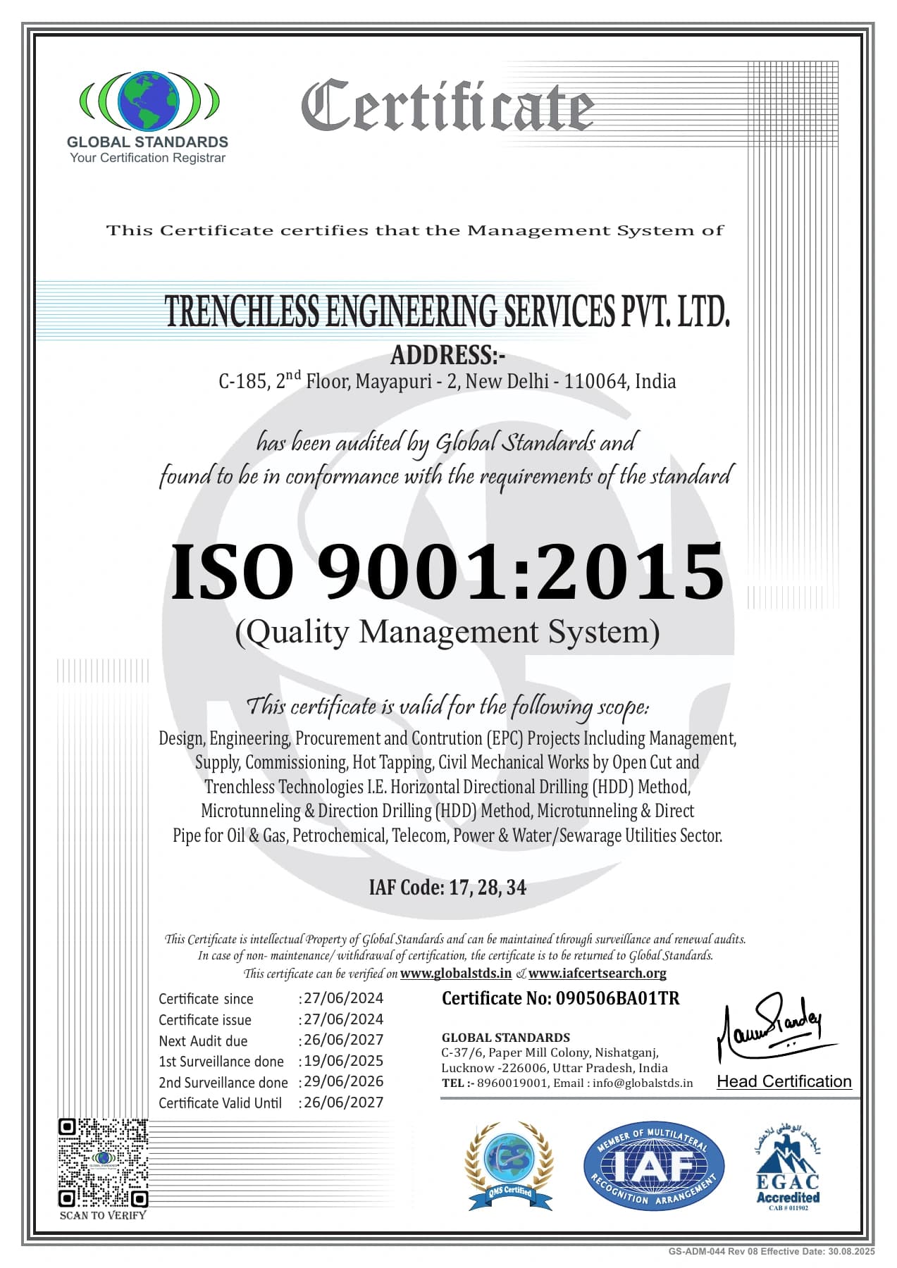 ISO 9001:2015 — Quality Management — Global Standards